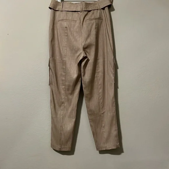 NWT WHBM Linen Blend Utility Trousers. Color: Sahara Twill. Size 6P. - Picture 6 of 11